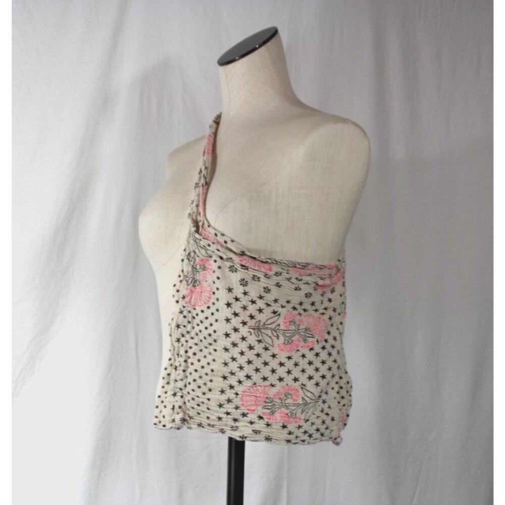 Free People Tote Bag Lightweight Gauze Cloth Linen Reusable Shopping Floral Star